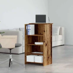 VIDAXL - Bureau de réception vieux bois 55x50x103,5 cm bois d'ingénierie