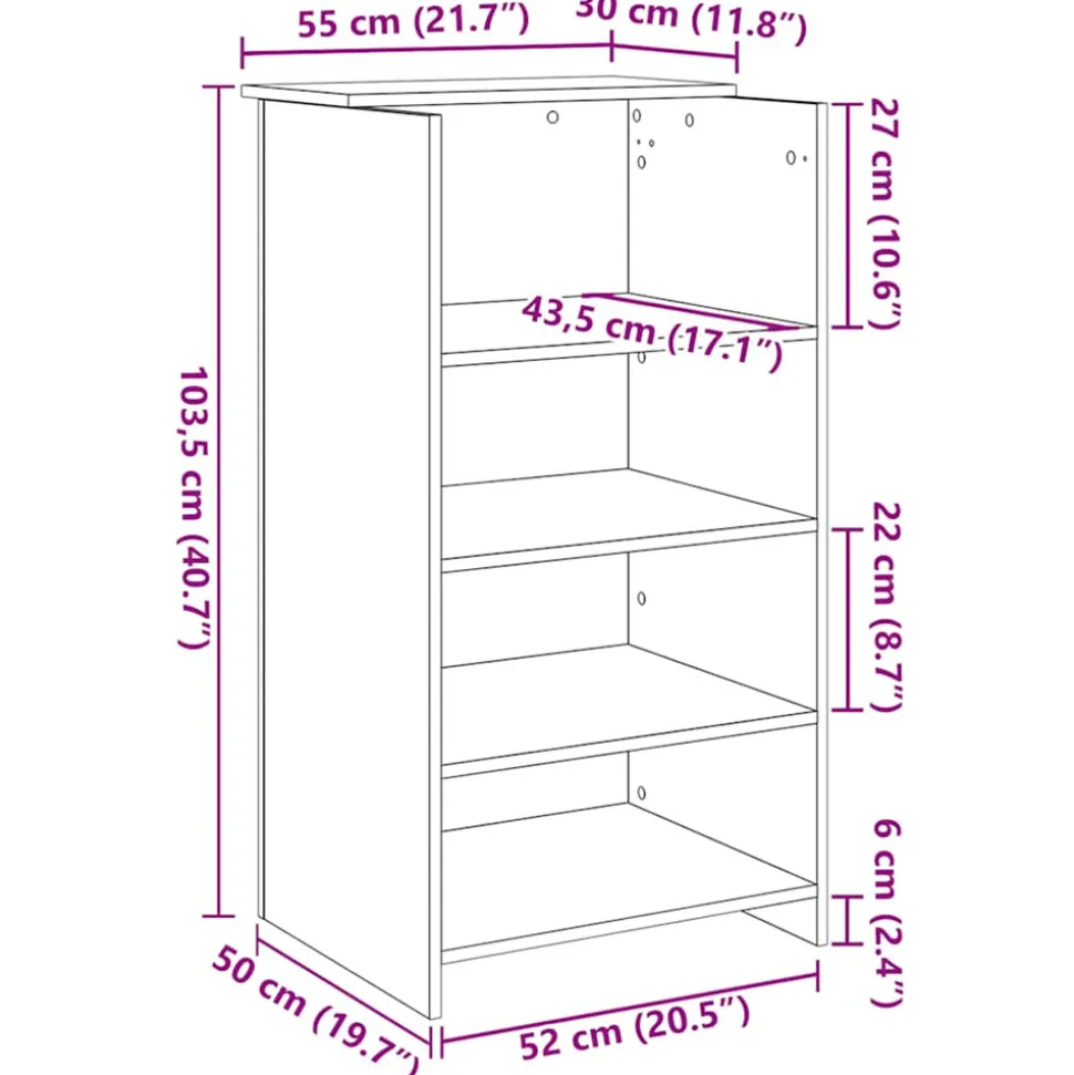 VIDAXL - Bureau de réception vieux bois 55x50x103,5 cm bois d'ingénierie