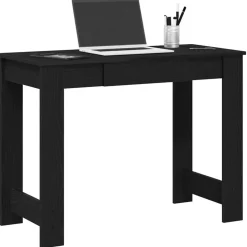 VIDAXL - Bureau noir 100x45x75 cm bois d'ingénierie