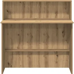 VIDAXL - Bureau réception chêne artisanal 100x50x103,5cm bois ingénierie