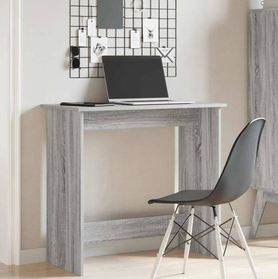 VIDAXL - Bureau sonoma gris 80x40x75 cm bois d'ingénierie