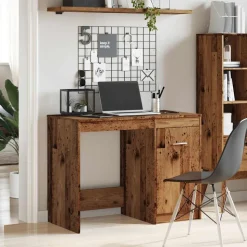VIDAXL - Bureau vieux bois 100x50x76 cm bois d'ingénierie