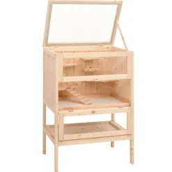 VIDAXL - Cage à hamster 55x40x80 cm bois massif de sapin