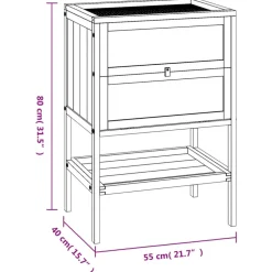 VIDAXL - Cage à hamster 55x40x80 cm bois massif de sapin