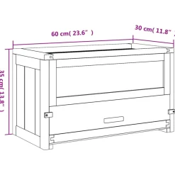 VIDAXL - Cage à hamster 60x30x35 cm bois massif de sapin