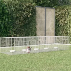VIDAXL - Cage à lapin 5 panneaux 273x79x54 cm fer galvanisé