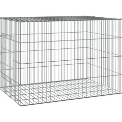 VIDAXL - Cage à lapin 78x54x54 cm fer galvanisé