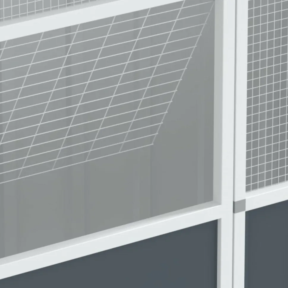 VIDAXL - Cage à oiseaux anthracite 215x78x200 cm acier galvanisé