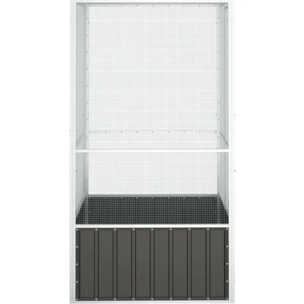 VIDAXL - Cage à oiseaux anthracite 111x107x211,5 cm acier galvanisé
