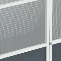 VIDAXL - Cage à oiseaux anthracite 115x78x200 cm acier galvanisé