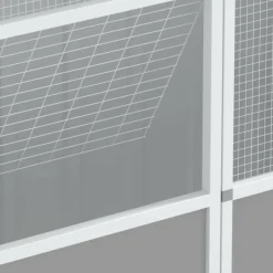 VIDAXL - Cage à oiseaux gris 115x78x200 cm acier galvanisé