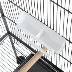 VIDAXL - Cage à oiseaux noir 54 x 54 x 146 cm acier