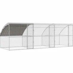 VIDAXL - Cage à poules argent 600 x 200 x 198.5 cm acier galvanisé