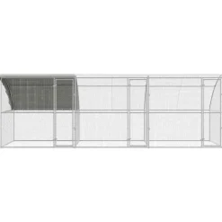 VIDAXL - Cage à poules argent 600 x 200 x 198.5 cm acier galvanisé