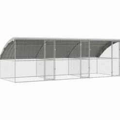 VIDAXL - Cage à poules argent 600 x 200 x 198.5 cm acier galvanisé