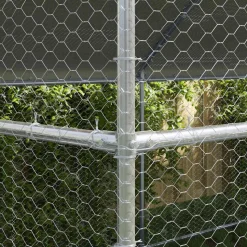 VIDAXL - Cage à poules argent 800 x 200 x 198.5 cm acier galvanisé