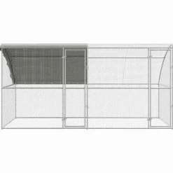 VIDAXL - Cage à poules argent 400 x 200 x 198.5 cm acier galvanisé