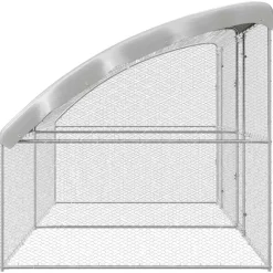 VIDAXL - Cage à poules argent 400 x 200 x 198.5 cm acier galvanisé