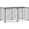 VIDAXL - Cage animaux de compagnie à 8 panneaux et porte noir 35x35 cm