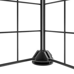VIDAXL - Cage animaux de compagnie à 8 panneaux et porte noir 35x35 cm