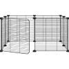 VIDAXL - Cage animaux de compagnie à 8 panneaux et porte noir 35x35 cm