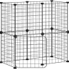VIDAXL - Cage animaux de compagnie à 12 panneaux et porte noir 35x35 cm