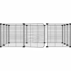 VIDAXL - Cage animaux de compagnie à 12 panneaux et porte noir 35x35 cm