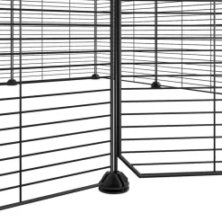 VIDAXL - Cage animaux de compagnie à 12 panneaux et porte noir 35x35 cm