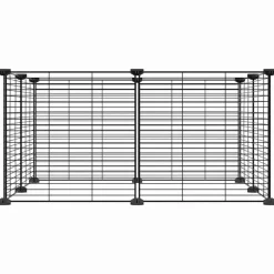VIDAXL - Cage animaux de compagnie à 8 panneaux noir 35x35 cm acier