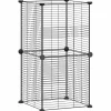 VIDAXL - Cage animaux de compagnie à 8 panneaux noir 35x35 cm acier