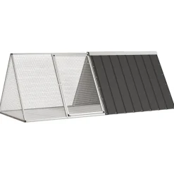VIDAXL - Cage pour lapin anthracite 201,5x80,5x71 cm acier galvanisé
