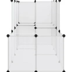 VIDAXL - Cage pour petits animaux transparent 142x74x93 cm pp et acier