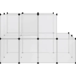 VIDAXL - Cage pour petits animaux transparent 142x74x93 cm pp et acier