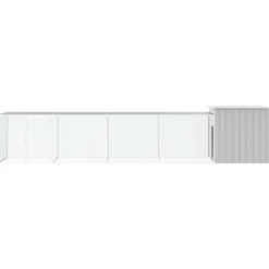 VIDAXL - Cage pour poules gris 500x91x100 cm acier galvanisé