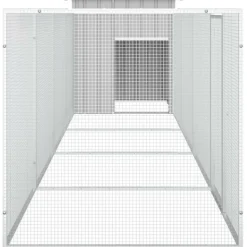 VIDAXL - Cage pour poules gris 500x91x100 cm acier galvanisé