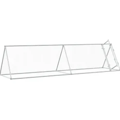 VIDAXL - Cage pour poules argenté 400x105x91 cm acier galvanisé