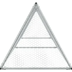 VIDAXL - Cage pour poules argenté 400x105x91 cm acier galvanisé