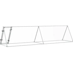VIDAXL - Cage pour poules argenté 400x105x91 cm acier galvanisé
