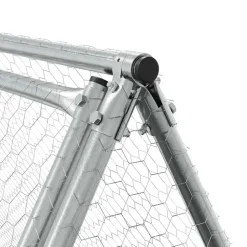 VIDAXL - Cage pour poules argenté 400x105x91 cm acier galvanisé