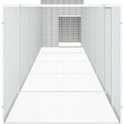 VIDAXL - Cage pour poules gris 600x91x100 cm acier galvanisé