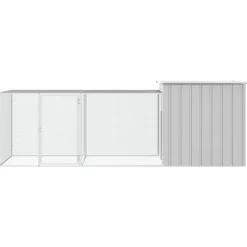 VIDAXL - Cage pour poules gris 300x91x100 cm acier galvanisé