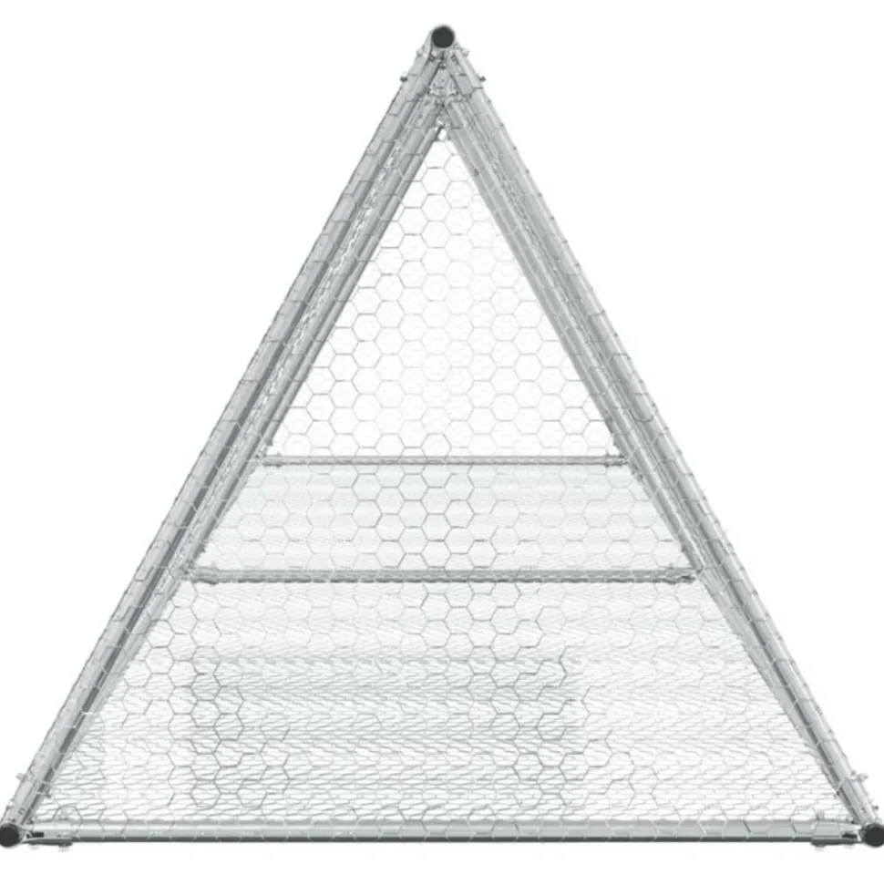 VIDAXL - Clapier argenté 400x105x91 cm acier galvanisé