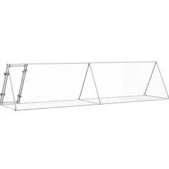VIDAXL - Clapier argenté 400x105x91 cm acier galvanisé