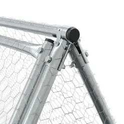 VIDAXL - Clapier argenté 400x105x91 cm acier galvanisé