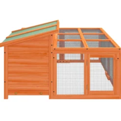 VIDAXL - Clapier marron 144x123x67,5 cm bois de pin massif