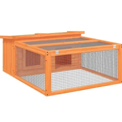 VIDAXL - Clapier marron 117,5x97x47,5 cm bois de pin massif