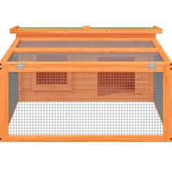 VIDAXL - Clapier marron 117,5x97x47,5 cm bois de pin massif