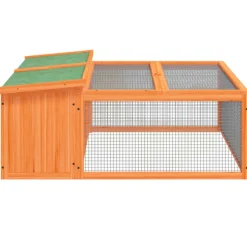 VIDAXL - Clapier marron 117,5x97x47,5 cm bois de pin massif