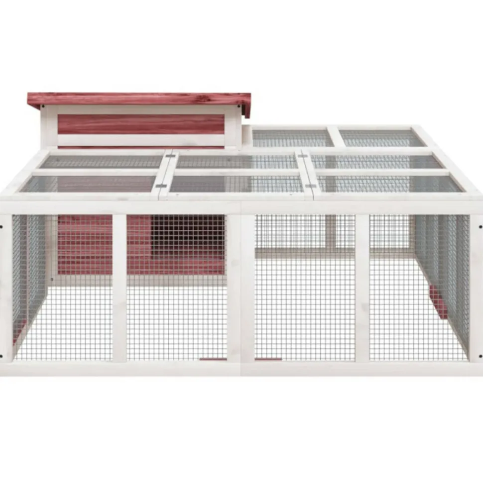 VIDAXL - Clapier moka 144x123x67,5 cm bois de pin massif