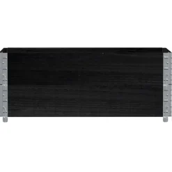 VIDAXL - Colliers de palette 2 pcs noir 100x50 cm bois de pin solide